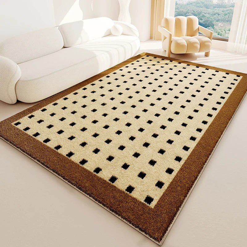 Tapis Japonais Wabi Sabi Crème en Peluche Douce
