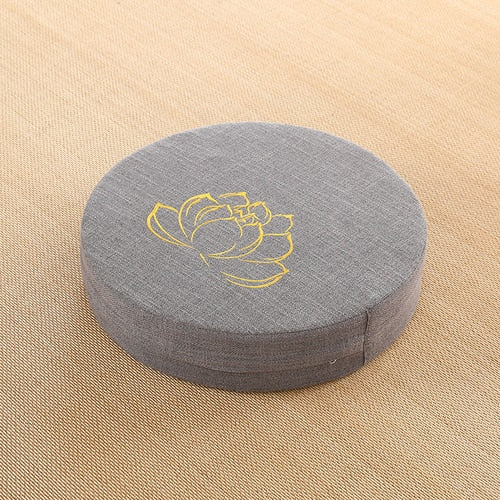 — Coussin Japonais pour S’asseoir Motif Floral 40 cm | Assise Traditionnelle Zen