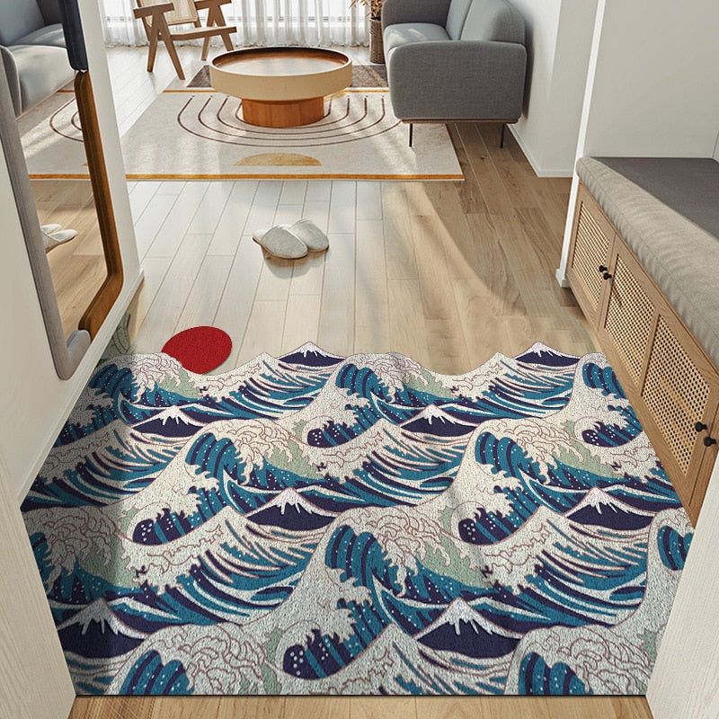 Tapis Japonais Vague de Kanagawa Confort Thermique