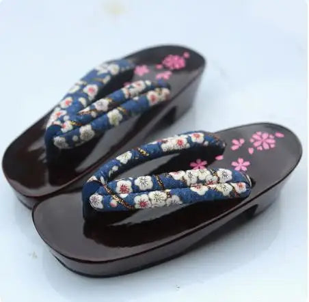 Geta Japonaise Moderne en Bois & Tissu