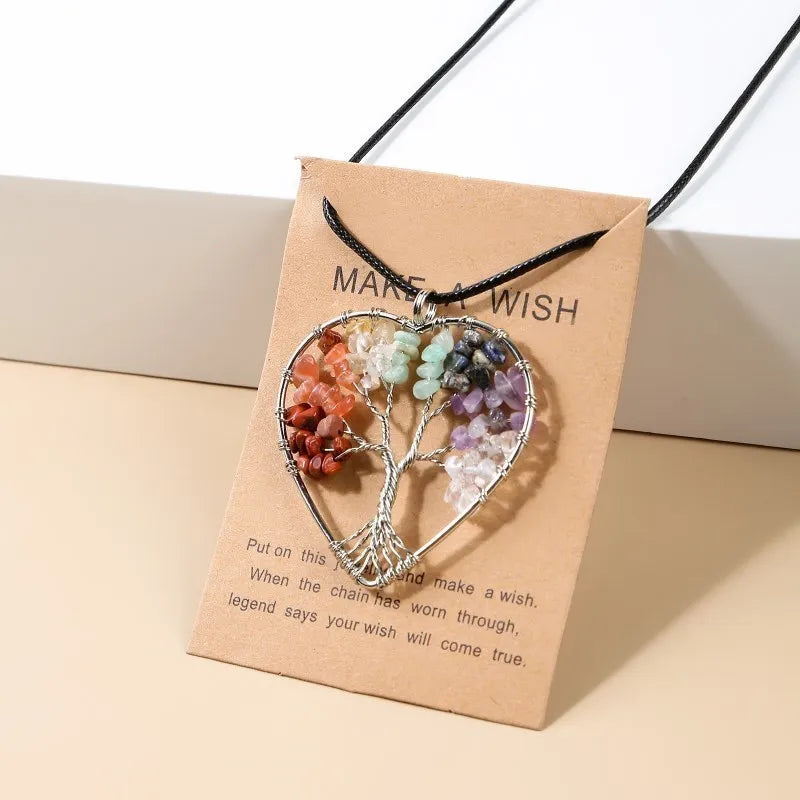 Collier Arbre de Vie en Pierres Naturelles