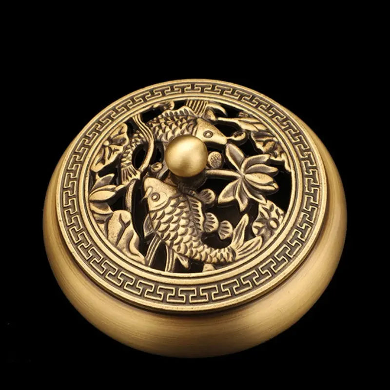 Brûleur d’Encens Dragon & Phénix en Cuivre, Puissance & Mystère