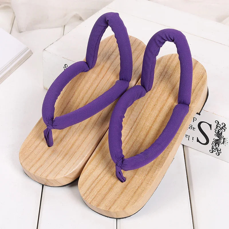 Sabot Geta Japonais en Bois & Caoutchouc