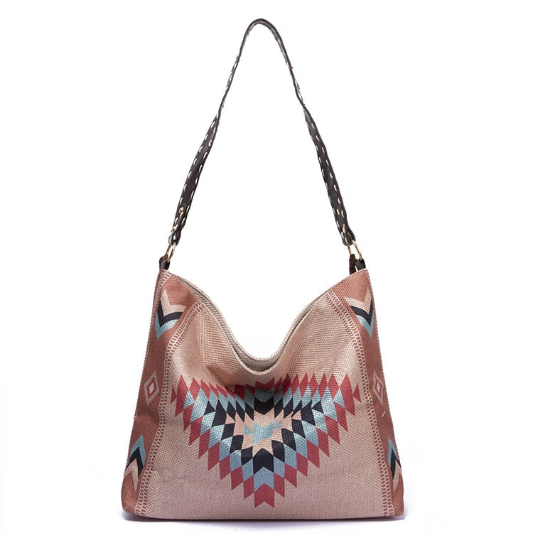 Sac à bandoulière femme style plage – Polyester – 43 cm