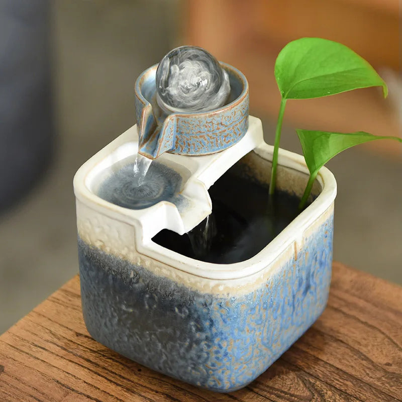 Mini Fontaine Japonaise en Céramique – Sérénité Zen et Élégance Intemporelle