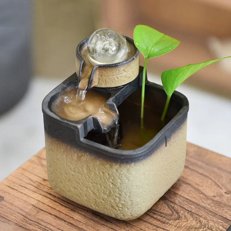 Mini Fontaine Japonaise en Céramique – Sérénité Zen et Élégance Intemporelle