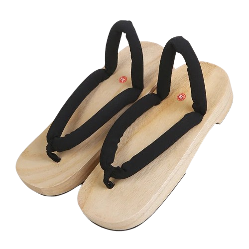 Sabot Geta Japonais en Bois & Caoutchouc