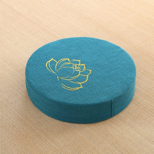 — Coussin Japonais pour S’asseoir Motif Floral 40 cm | Assise Traditionnelle Zen