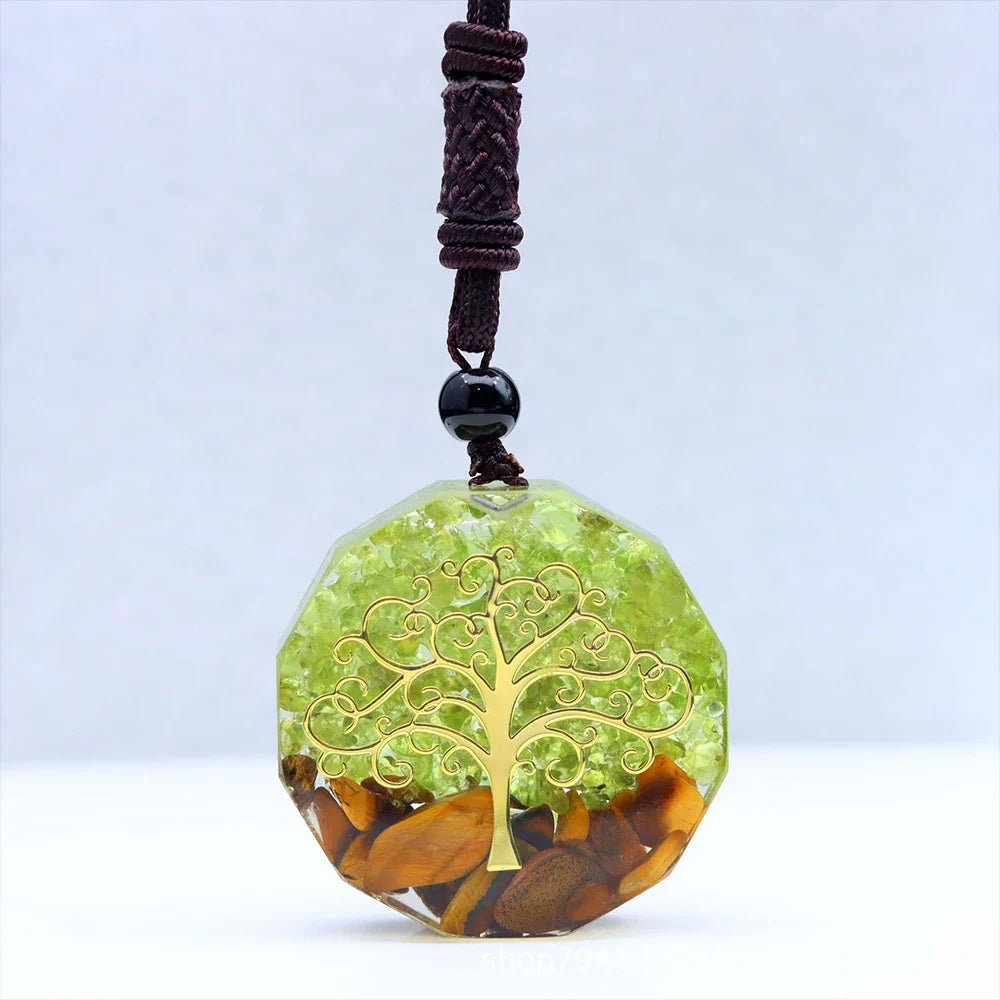 Pendentif Orgonite Arbre de Vie décoratif