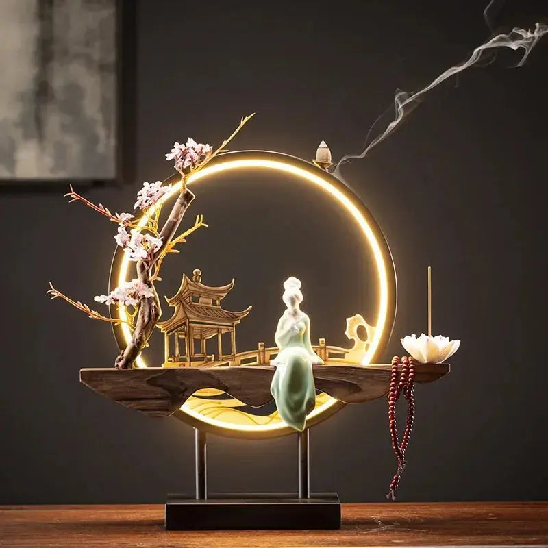 Quiétude Intérieure · Porte-Encens Lumineux Zen