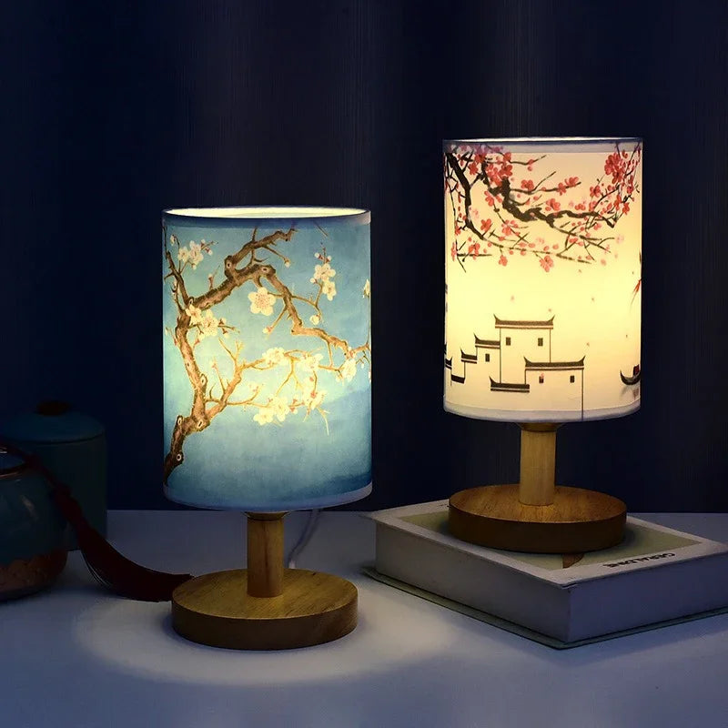 Lampe Japonaise en Tissu & Bois, Lumière Douce et Ambiance Zen