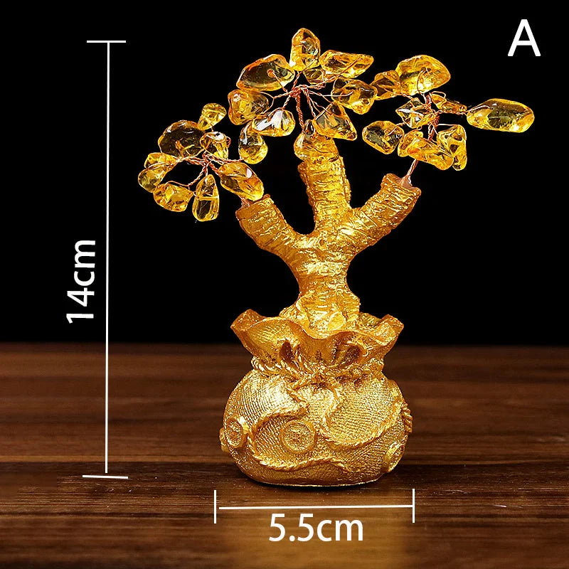 Arbre de Vie Feng Shui décoratif en Cristal & Résine