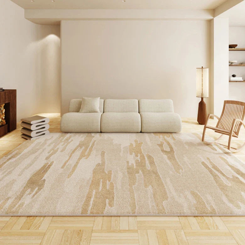 Tapis Japonais Marbré Beige Antidérapant