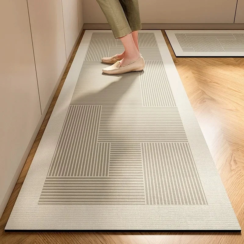 Tapis de Cuisine Japonais en Diatomite | Absorption Naturelle & Confort Zen