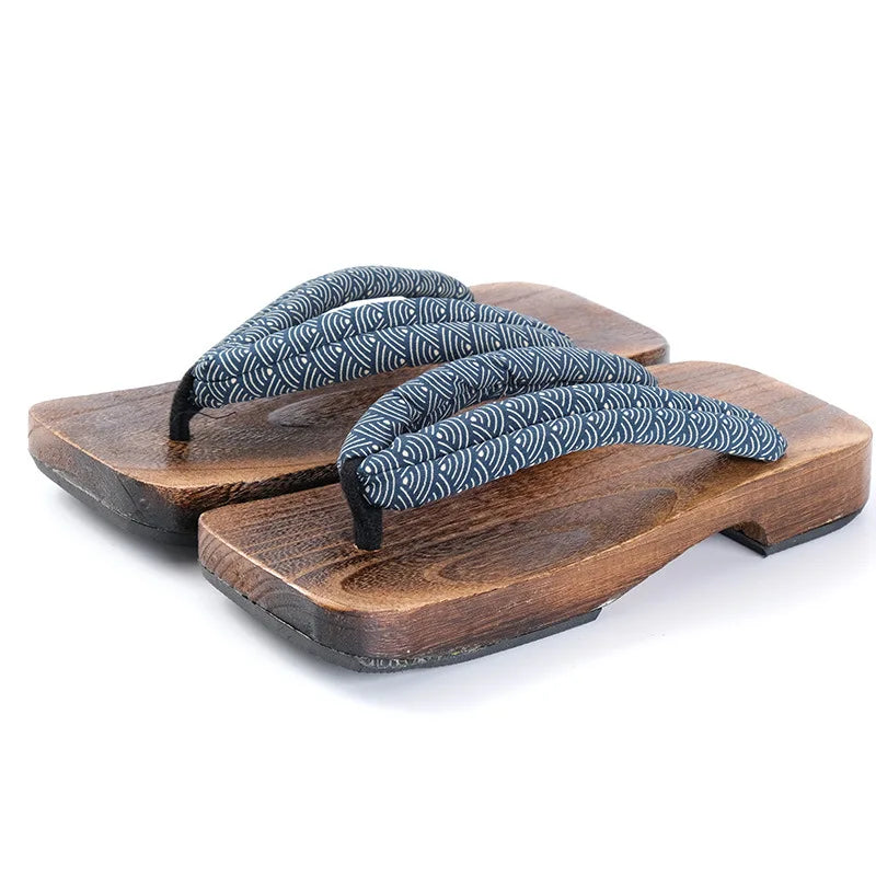 Geta Japonaise Moderne en Bois & Tissu