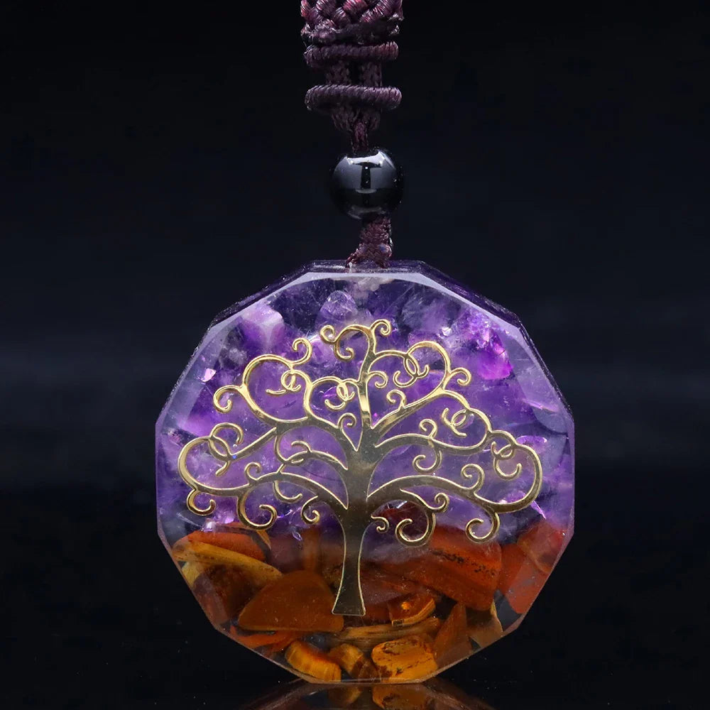 Pendentif Orgonite Arbre de Vie décoratif