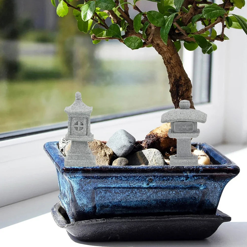 Statue Japonaise Mini Pagode en Pierre | Décoration Zen Intérieur & Jardin