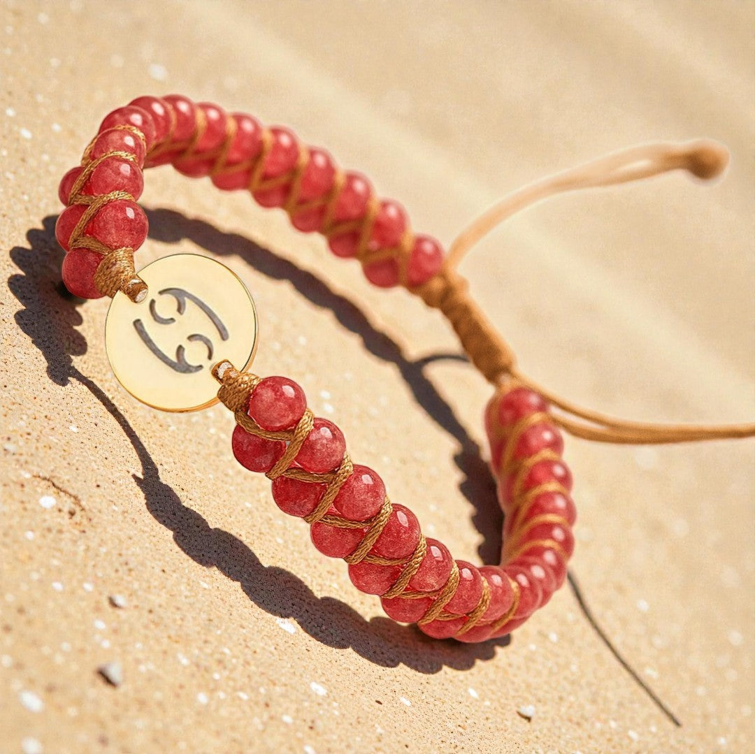 Bracelet Tressé 12 Constellations en Pierres Naturelles