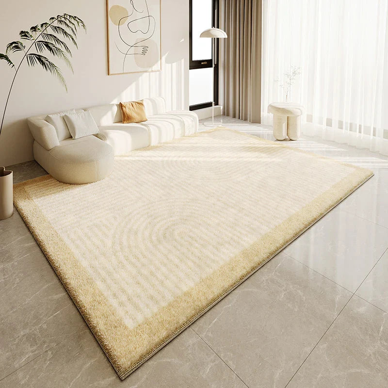 Tapis Japonais Wabi Sabi Crème en Peluche Douce