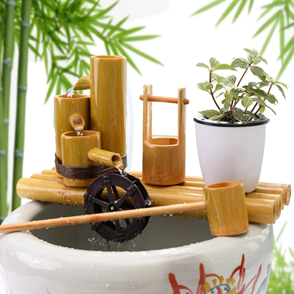 Fontaine Japonaise Apaisante en Bambou