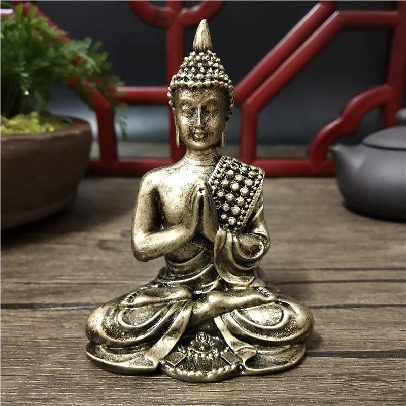 Statue Japonaise Porte-Chance en Résine | Sculpture Zen Prospérité & Harmonie