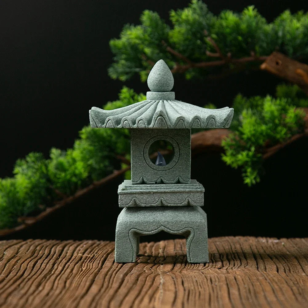 Statue Japonaise Lanterne en Pierre de Wildoda Décoration Zen Jardin
