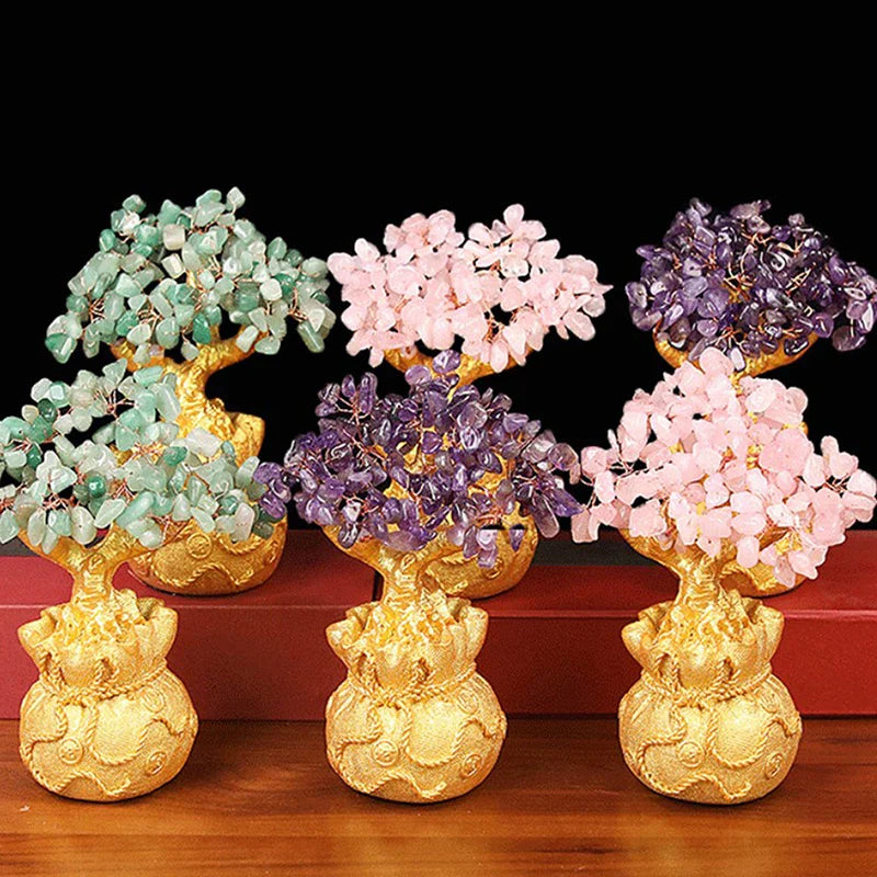 Arbre de Bonheur Feng Shui en Pierre Naturelle (Citrine)