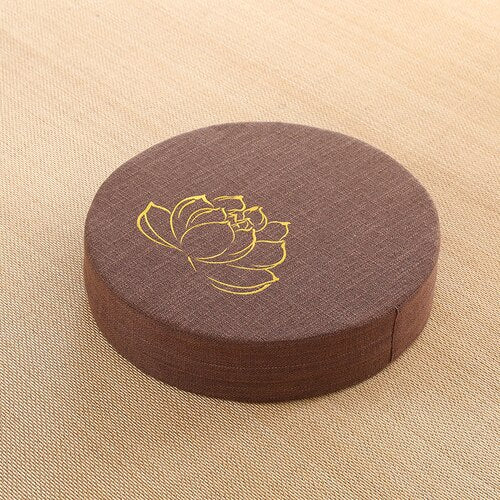 — Coussin Japonais pour S’asseoir Motif Floral 40 cm | Assise Traditionnelle Zen