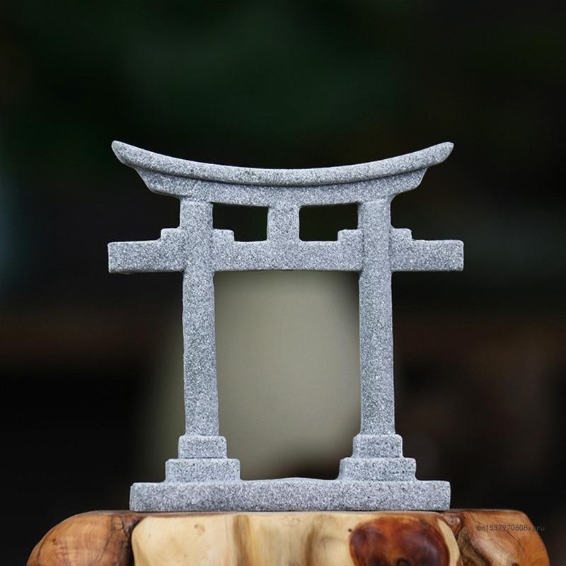 Statue Japonaise pour Aquarium Décoration Zen Aquatique