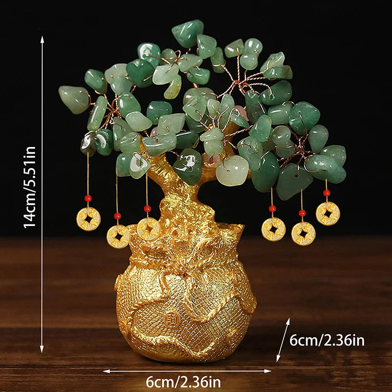 Arbre de Bonheur Feng Shui en Pierre Naturelle (Citrine)