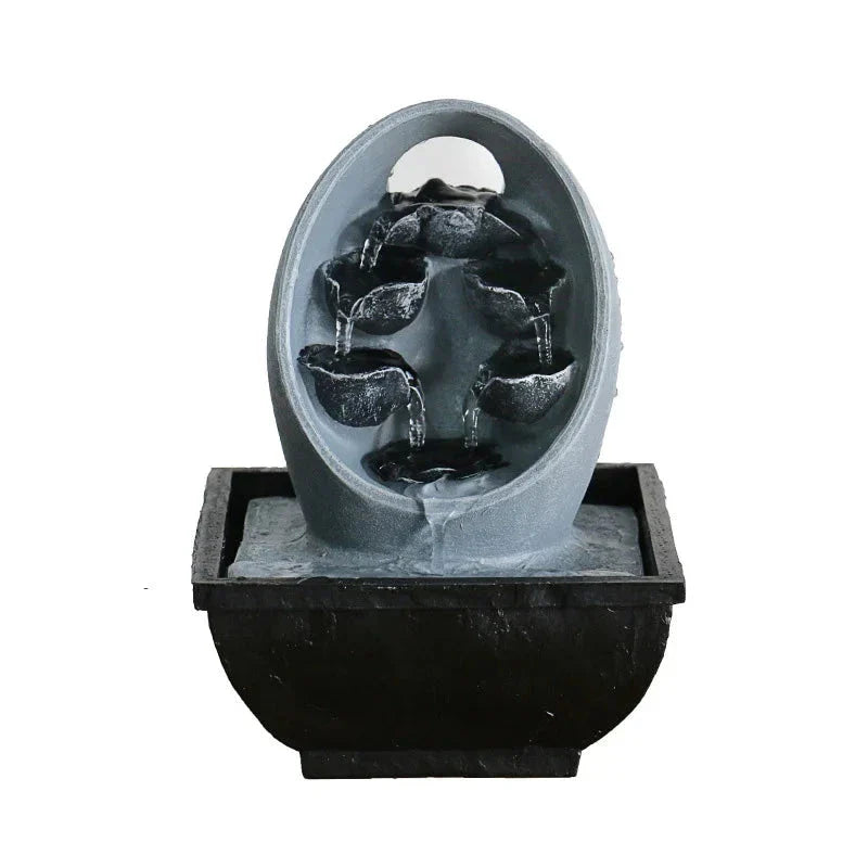 Fontaine Japonaise Zen d’Intérieur en Résine avec Pompe Silencieuse