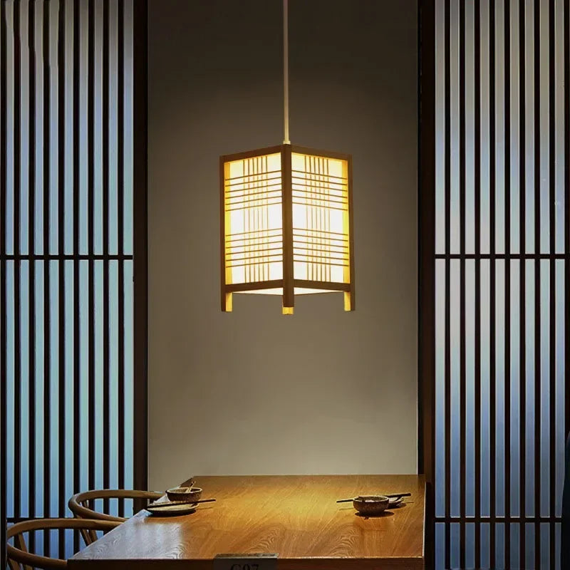 Lampe de Chambre Japonaise Suspendue en Bambou