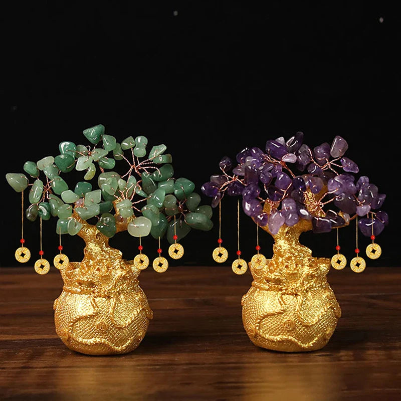 Arbre de Bonheur Feng Shui en Pierre Naturelle (Citrine)