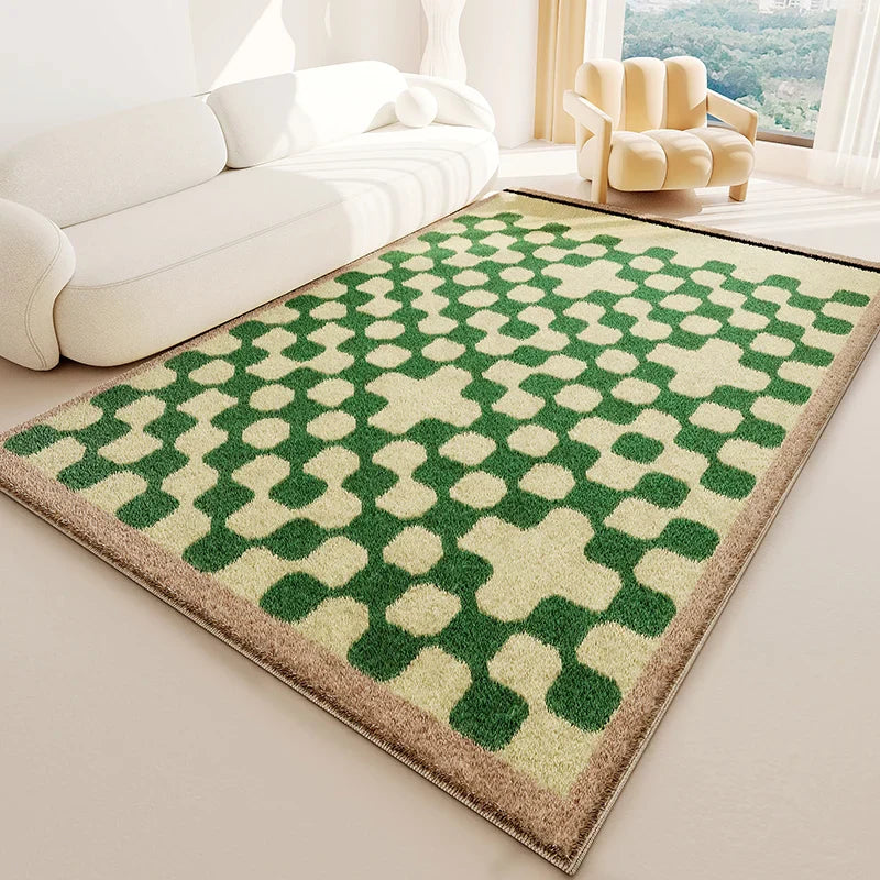 Tapis Japonais Wabi Sabi Crème en Peluche Douce