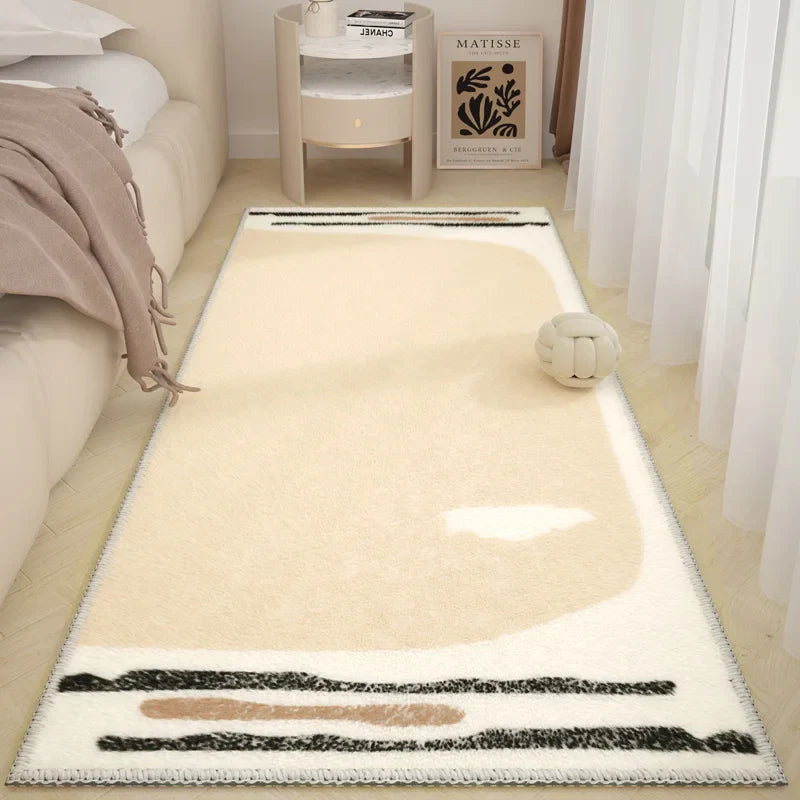 Tapis Japonais de Chevet Crème | Douceur Minimaliste & Élégance Apaisante