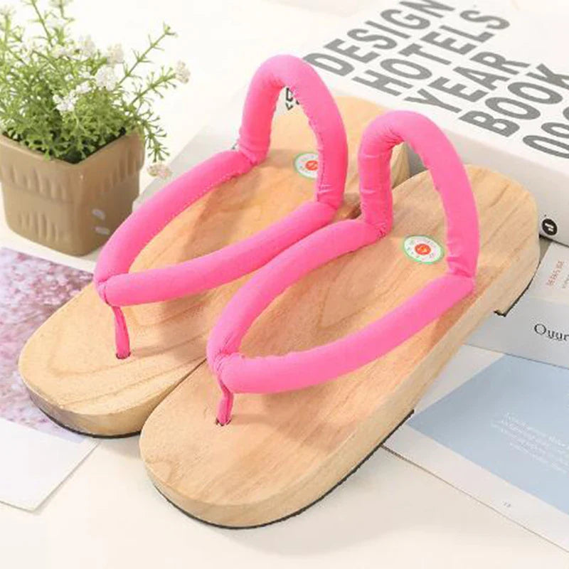 Sabot Geta Japonais en Bois & Caoutchouc