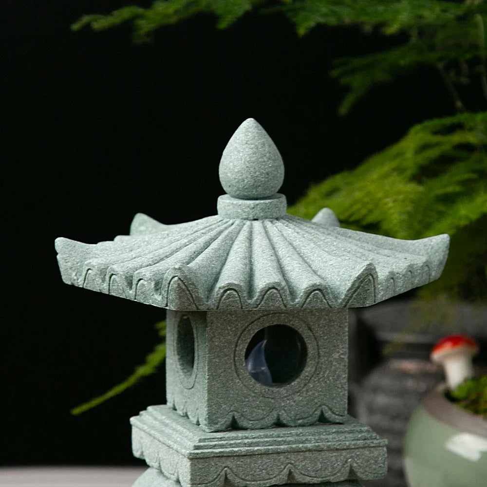 Statue Japonaise Lanterne en Pierre de Wildoda Décoration Zen Jardin