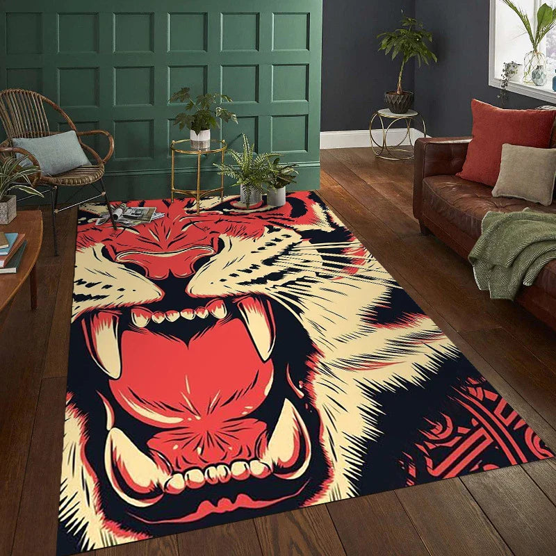 Tapis Japonais Motif Tigre Doux & Résistant