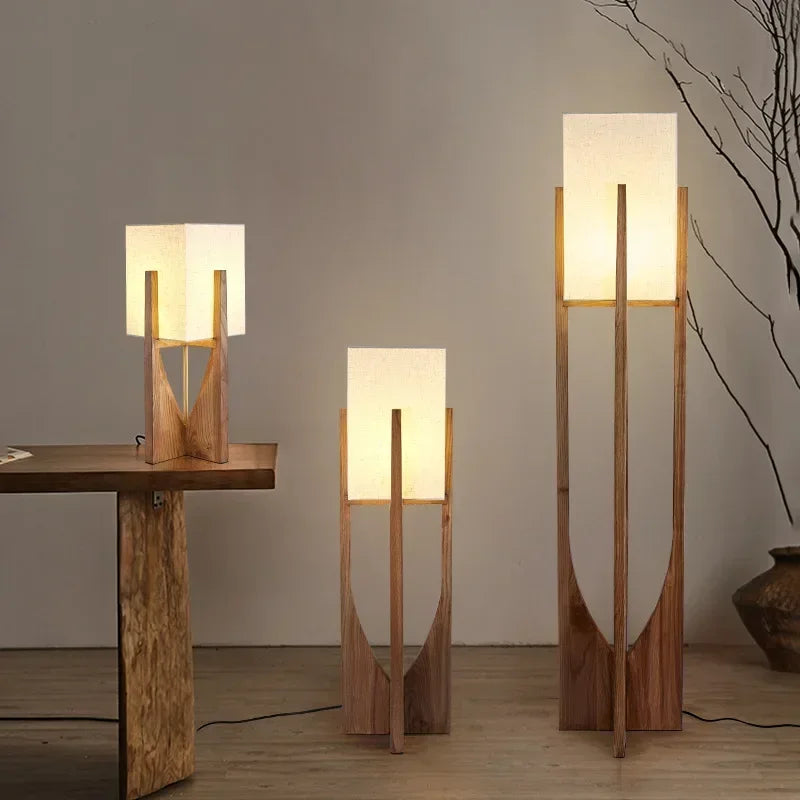 Lampe Japonaise en Bois Naturel, Lumière Douce et Ambiance Zen