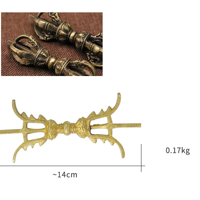 Vajra Dorje Tibétain en Cuivre Fait Main au Népal | Décoration Méditation