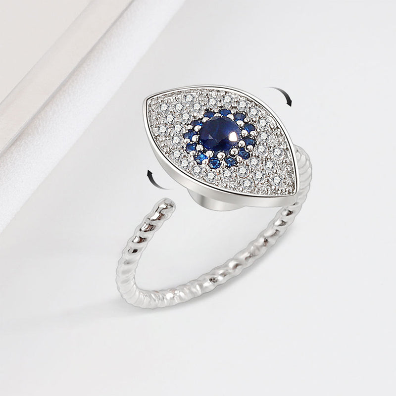 Bague Œil Protecteur Argent 925 Ajustable