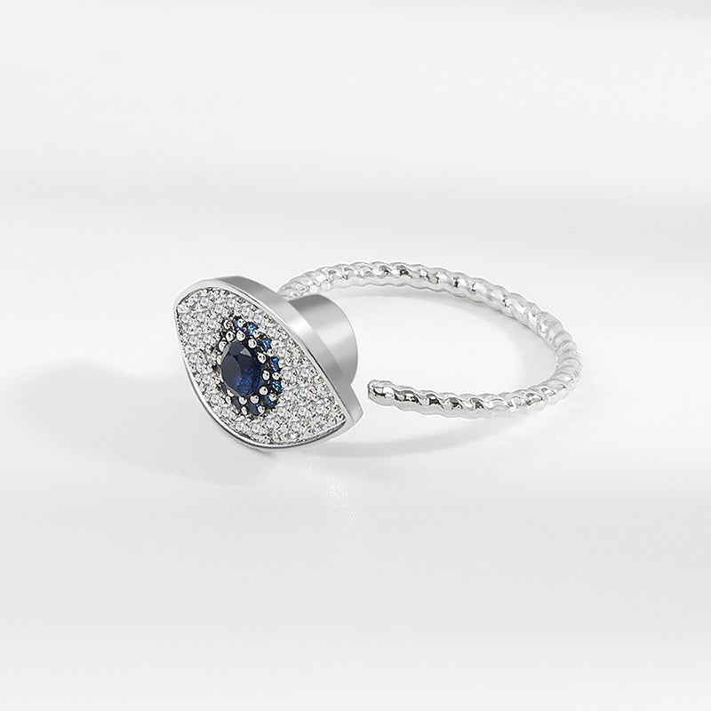 Bague Œil Protecteur Argent 925 Ajustable
