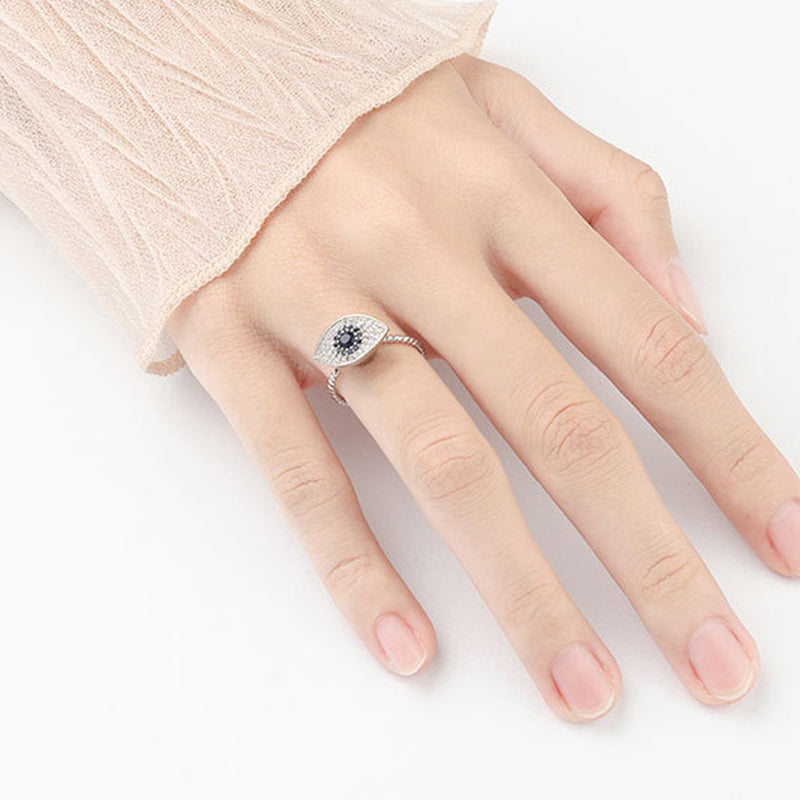 Bague Œil Protecteur Argent 925 Ajustable