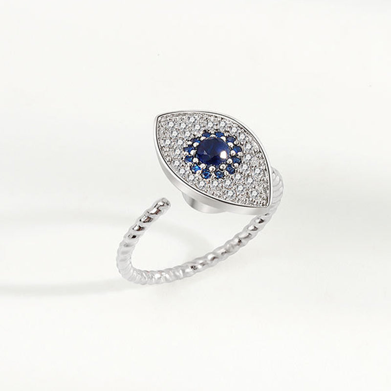 Bague Œil Protecteur Argent 925 Ajustable