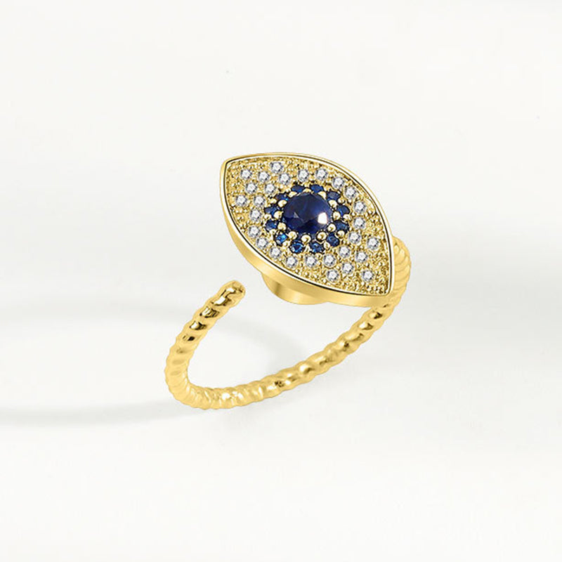 Bague Œil Protecteur Argent 925 Ajustable