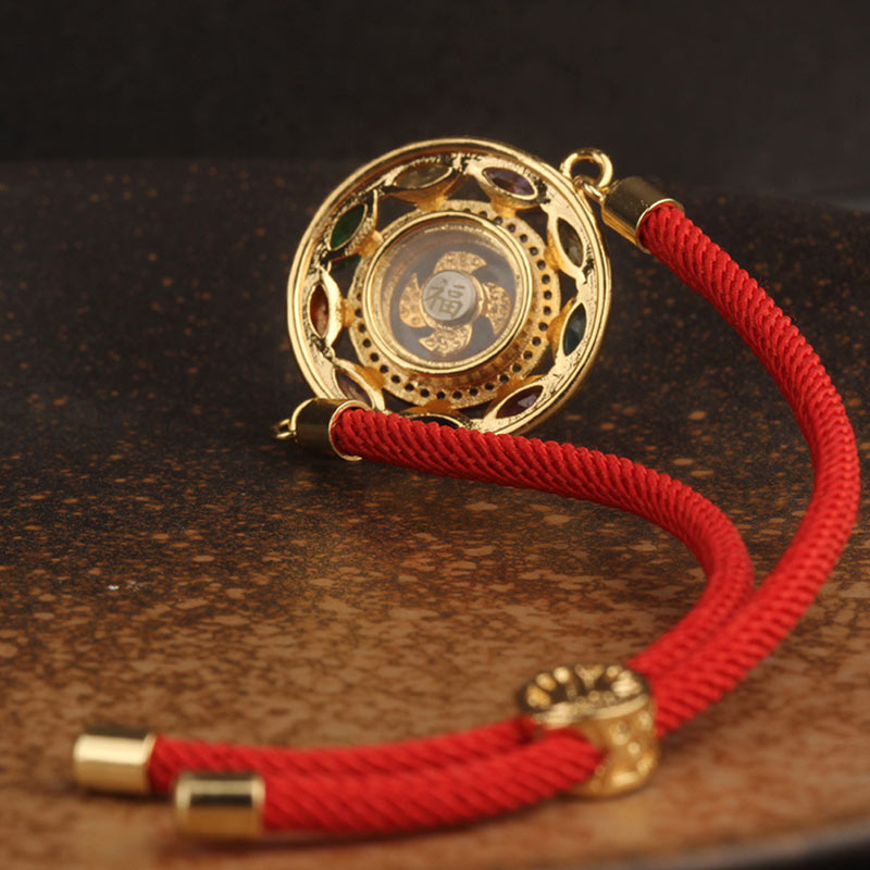 Collier-Bracelet Porte-Bonheur en Cuivre & Zircon (Bijou 2-en-1)
