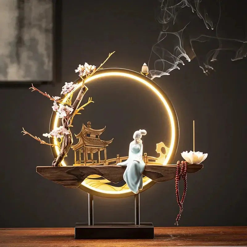 Quiétude Intérieure · Porte-Encens Lumineux Zen