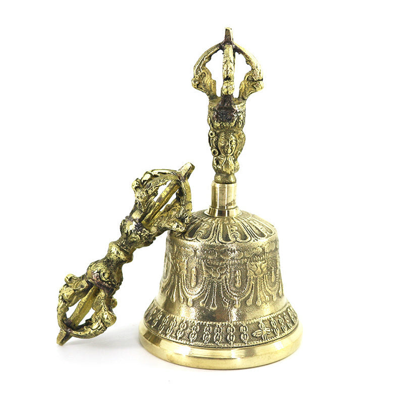 Petit Ensemble Cloche de Méditation et Vajra Dorje en Cuivre