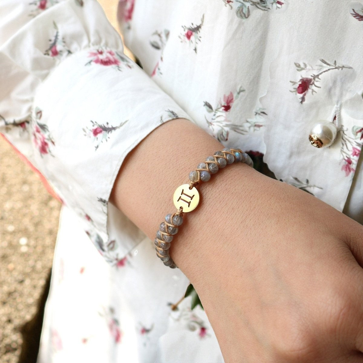 Bracelet Tressé 12 Constellations en Pierres Naturelles