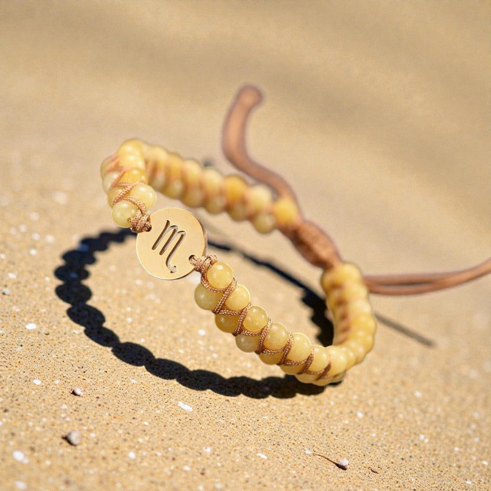 Bracelet Tressé 12 Constellations en Pierres Naturelles